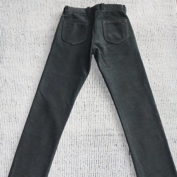 High-quality unworn black leather pants size XS. - Picture 6 of 16